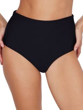 Sunsets High-Waist Black Bikini Bottom black Large good condition!!